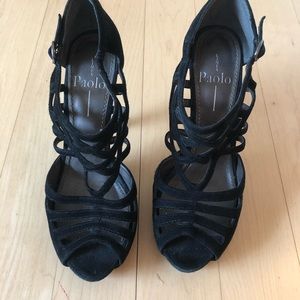 Paolo suede heel sandals